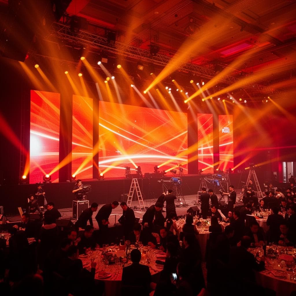 Event production stage setup